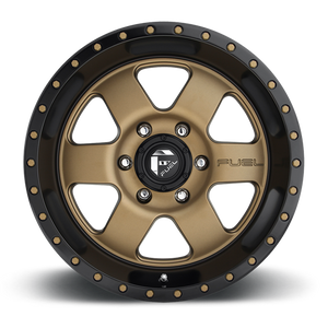 Fuel Offroad D617 PODIUM Matte Bronze Black Bead Ring 17x9 -12 6x139.7mm 108mm - Wheelwiz