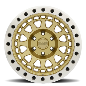 Black Rhino PRIMM BEADLOCK Matte Gold W/ Machined Ring 17x8.5 -30 6x139.7mm 112.1mm - Wheelwiz