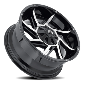 Vision Wheel 422 Gloss Black Machined Face 20x9 -12 8x170mm 125.2mm - Wheelwiz