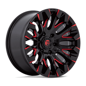 Fuel Offroad D829 QUAKE Gloss Black Milled Red Tint 18x9 +1 6x139.7mm 106.1mm - Wheelwiz