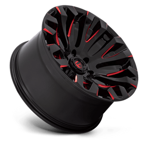 Fuel Offroad D829 QUAKE Gloss Black Milled Red Tint 20x9 +1 5x150mm 110.1mm - Wheelwiz