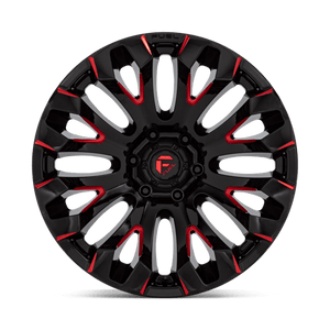 Fuel Offroad D829 QUAKE Gloss Black Milled Red Tint 18x9 +1 5x139.7mm 78.1mm - Wheelwiz