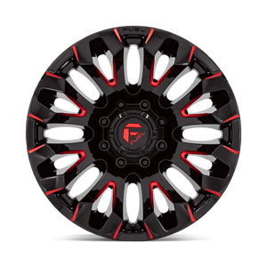 Fuel Offroad D829 QUAKE Gloss Black Milled Red Tint 20x10 -18 8x170mm 125.1mm - Wheelwiz