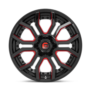 Fuel Offroad D712 RAGE Gloss Black Red Tinted Clear 20x9 +1 5x127|5x139.7mm 87.1mm - Wheelwiz