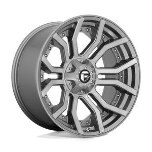 Fuel Offroad D713 RAGE PLATINUM Brushed Gun Metal Tinted Clear 20x9 +1 6x135|6x139.7mm 106.1mm - Wheelwiz