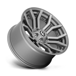 Fuel Offroad D713 RAGE PLATINUM Brushed Gun Metal Tinted Clear 20x10 -18 6x135|6x139.7mm 106.1mm - Wheelwiz