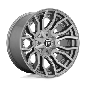 Fuel Offroad D713 RAGE PLATINUM Brushed Gun Metal Tinted Clear 20x10 -18 8x165.1mm 125.1mm - Wheelwiz