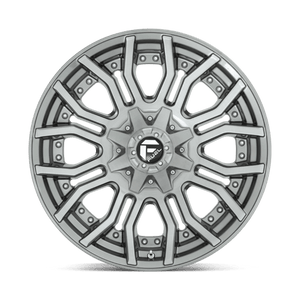 Fuel Offroad D713 RAGE PLATINUM Brushed Gun Metal Tinted Clear 20x10 -18 8x180mm 124.2mm - Wheelwiz