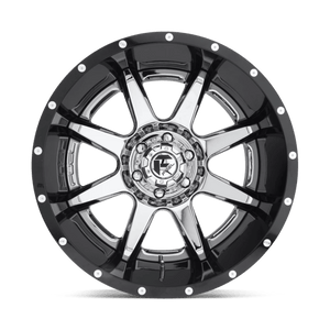 Fuel Offroad D247 RAMPAGE Chrome Plated Gloss Black Lip 20x12 -44 8x180mm 124.2mm - 2 PIECE - Wheelwiz