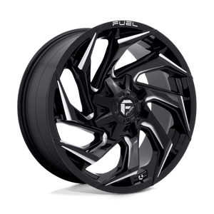 Fuel Offroad D753 REACTION Gloss Black Milled 20x9 +20 8x180mm 124.2mm - Wheelwiz