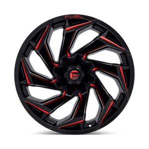 Fuel Offroad D755 REACTION Gloss Black Milled W/ Red Tint 22x12 -44 8x165.1mm 125.1mm - Wheelwiz