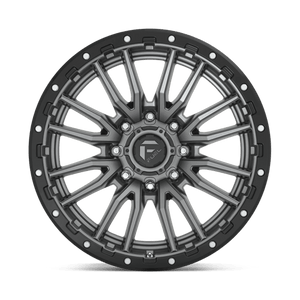 Fuel Offroad D680 REBEL Matte Gunmetal Black Bead Ring 22x10 -18 8x165.1mm 125.1mm - Wheelwiz