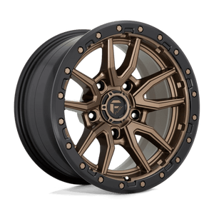 Fuel Offroad D681 REBEL Matte Bronze Black Bead Ring 17x9 -12 5x114.3mm 72.6mm - Wheelwiz