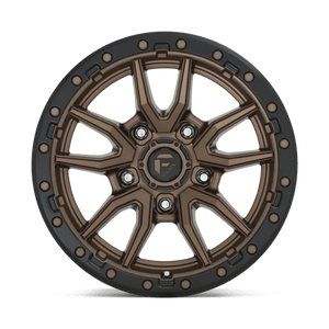 Fuel Offroad D681 REBEL Matte Bronze Black Bead Ring 17x9 -12 5x114.3mm 72.6mm - Wheelwiz