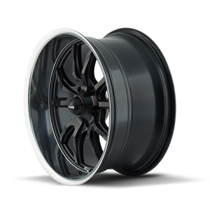 Ridler 650 Matte black polished 20x8.5 +30 5x120mm 72.62mm - Wheelwiz