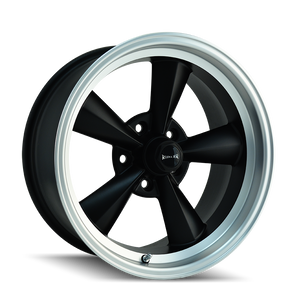 Ridler 675 Matte black machined 17x9.5 -5 5x114.3mm 83.82mm - WheelWiz