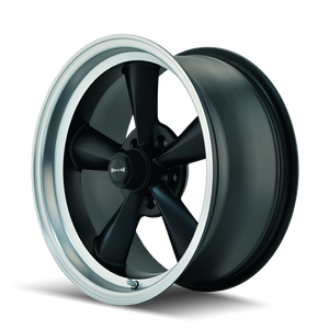 Ridler 675 Matte black machined 17x9.5 -5 5x114.3mm 83.82mm - WheelWiz