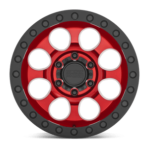 Black Rhino RIOT Candy Red W/ Black Ring & Bolts 17x9 +12 6x139.7mm 112.1mm - WheelWiz