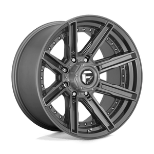 Fuel Offroad D710 ROGUE PLATINUM Brushed Gun Metal Tinted Clear 20x10 -18 8x180mm 124.2mm - Wheelwiz