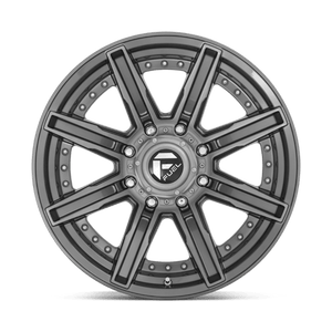 Fuel Offroad D710 ROGUE PLATINUM Brushed Gun Metal Tinted Clear 20x10 -18 8x180mm 124.2mm - Wheelwiz