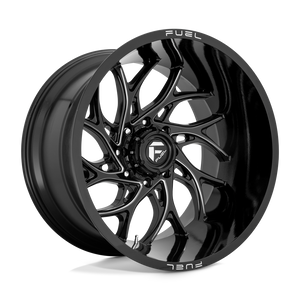 Fuel Offroad D741 RUNNER Gloss Black Milled 24x14 -75 5x127mm 71.5mm - WheelWiz