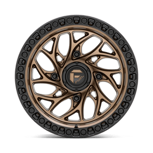 Fuel Offroad D777 RUNNER UTV Bronze W/ Black Ring 15x10 0 4x156mm 132mm - Wheelwiz
