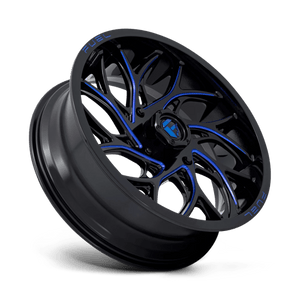 Fuel Offroad D778 RUNNER UTV Gloss Black Milled Candy Blue 18x7 +13 4x156mm 132mm - Wheelwiz