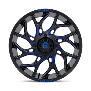 Fuel Offroad D778 RUNNER UTV Gloss Black Milled Candy Blue 20x7 +13 4x156mm 132mm - Wheelwiz