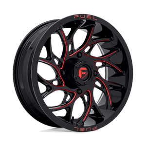 Fuel Offroad D779 RUNNER UTV Gloss Black Milled Candy Red 18x7 +13 4x137mm 110.1mm - Wheelwiz