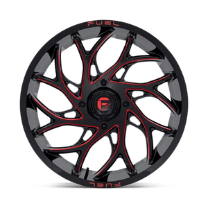 Fuel Offroad D779 RUNNER UTV Gloss Black Milled Candy Red 22x7 0 4x156mm 132mm - Wheelwiz