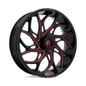Fuel Offroad D779 RUNNER UTV Gloss Black Milled Candy Red 24x7 +13 4x156mm 132mm - Wheelwiz