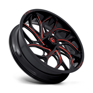 Fuel Offroad D779 RUNNER UTV Gloss Black Milled Candy Red 24x7 +13 4x137mm 110.1mm - Wheelwiz