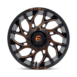 Fuel Offroad D780 RUNNER UTV Gloss Black Milled Orange 18x7 +13 4x137mm 110.1mm - Wheelwiz