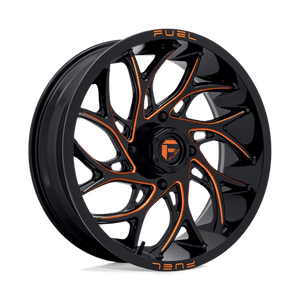 Fuel Offroad D780 RUNNER UTV Gloss Black Milled Orange 20x7 +13 4x137mm 110.1mm - Wheelwiz