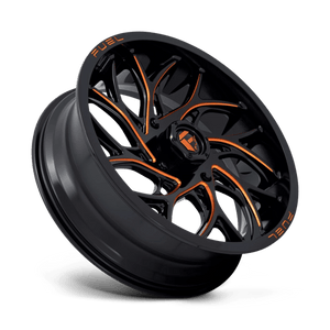 Fuel Offroad D780 RUNNER UTV Gloss Black Milled Orange 20x7 +13 4x156mm 132mm - Wheelwiz