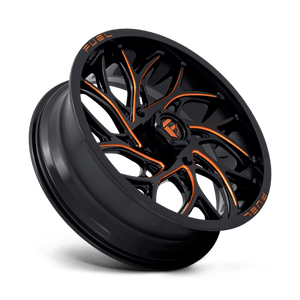 Fuel Offroad D780 RUNNER UTV Gloss Black Milled Orange 20x7 +13 4x137mm 110.1mm - Wheelwiz