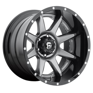 Fuel Offroad D238 RAMPAGE Matte Gun Metal Black Lip 22x12 -44 6x135mm 87.1mm - 2 PIECE - Wheelwiz