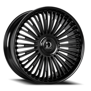 Dolce Luxury Razzo Matte Black W/ Glossy Black Lip 22x9.5 +18 6x135|6x139.7mm 87.1mm