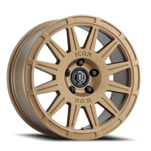 Icon Alloys Ricochet Satin Gold 17x8 +38 5x100mm 56.1mm