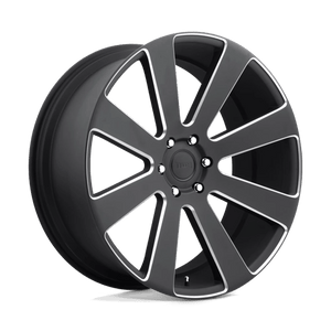 DUB S187 8-BALL Matte Black Milled 24x10 +20 6x139.7mm 78.1mm - Wheelwiz