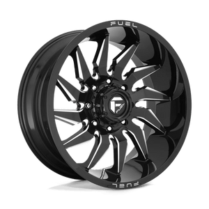 Fuel Offroad D744 SABER Gloss Black Milled 22x12 -44 8x180mm 124.2mm - Wheelwiz