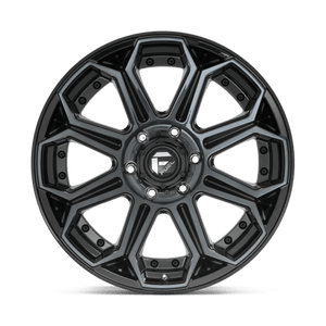 Fuel Offroad D704 SIEGE Gloss Machined Double Dark Tint 18x9 -12 6x139.7mm 106.1mm - WheelWiz