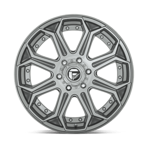 Fuel Offroad D705 SIEGE Brushed Gun Metal Tinted Clear 22x12 -44 5x127mm 71.5mm - WheelWiz