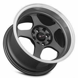 Vors SP1 Hyper Black Machine Lip 15x8 +20 4x100|4x114.3mm 73.1mm - Wheelwiz