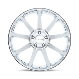 Status MAMMOTH Chrome 22x9.5 +30 5x114.3mm 72.6mm - Wheelwiz