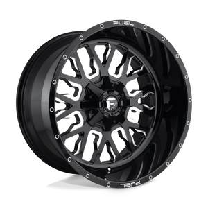 Fuel Offroad D611 STROKE Gloss Black Milled 18x9 -12 8x165.1mm 125.1mm - WheelWiz