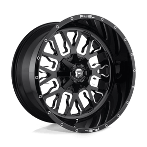 Fuel Offroad D611 STROKE Gloss Black Milled 20x10 -18 6x135|6x139.7mm 106.1mm - Wheelwiz