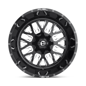 Fuel Offroad D611 STROKE Gloss Black Milled 20x12 -43 8x165.1mm 125.1mm - WheelWiz