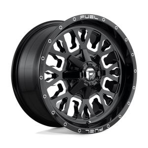 Fuel Offroad D611 STROKE Gloss Black Milled 18x9 +20 8x170mm 125.1mm - WheelWiz
