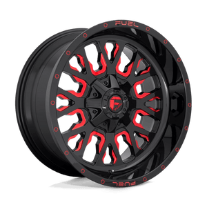 Fuel Offroad D612 STROKE Gloss Black Red Tinted Clear 22x10 +10 6x135|6x139.7mm 106.1mm - Wheelwiz